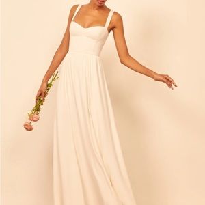 Reformation Hollyhock Dress in Ivory